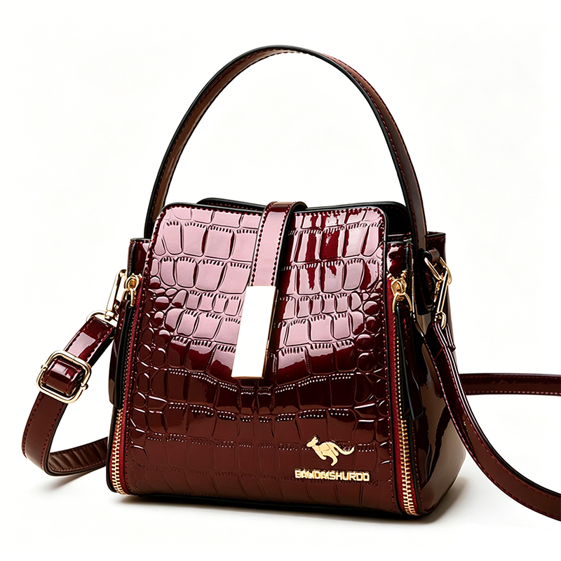 👜 50% DE RÉDUCTION POUR UNE DURÉE LIMITÉE ! ✨ Sac à main femme en crocodile brillant – Structuré, détails dorés, spacieux et élégant 💼