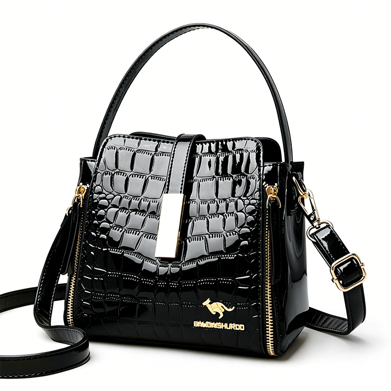 👜 50% DE RÉDUCTION POUR UNE DURÉE LIMITÉE ! ✨ Sac à main femme en crocodile brillant – Structuré, détails dorés, spacieux et élégant 💼