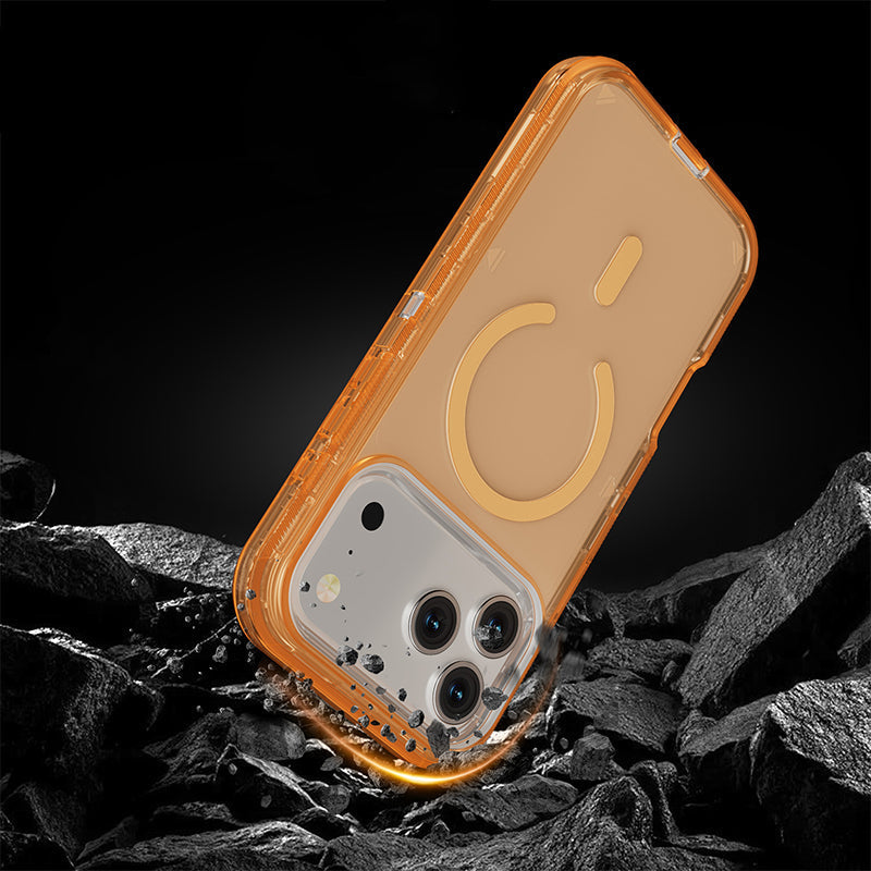 Coque magnétique transparente antichoc pour téléphones des séries 13 à 17