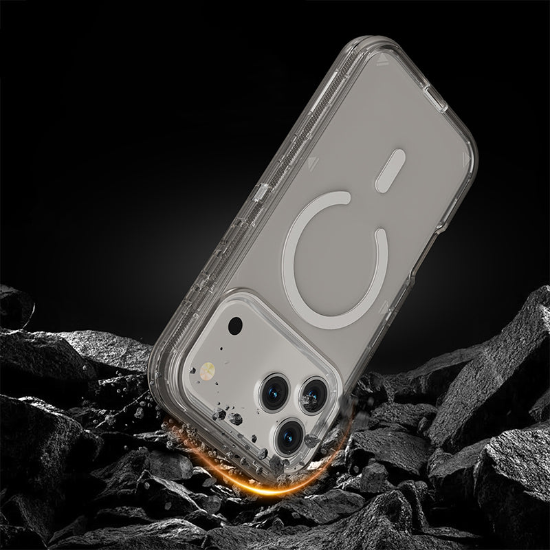 Coque magnétique transparente antichoc pour téléphones des séries 13 à 17
