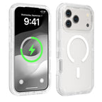 Coque magnétique transparente antichoc pour téléphones des séries 13 à 17