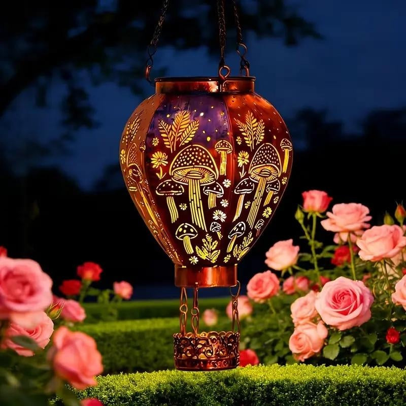 🎈 50 % DE RÉDUCTION POUR UNE DURÉE LIMITÉE ! ✨ Lanterne solaire montgolfière – Allumage automatique, projection d'ombres, résistante aux intempéries 🌿