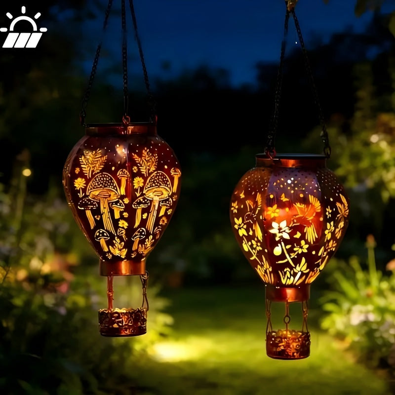 🎈 50 % DE RÉDUCTION POUR UNE DURÉE LIMITÉE ! ✨ Lanterne solaire montgolfière – Allumage automatique, projection d'ombres, résistante aux intempéries 🌿