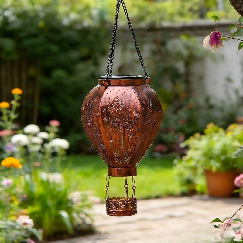 🎈 50 % DE RÉDUCTION POUR UNE DURÉE LIMITÉE ! ✨ Lanterne solaire montgolfière – Allumage automatique, projection d'ombres, résistante aux intempéries 🌿