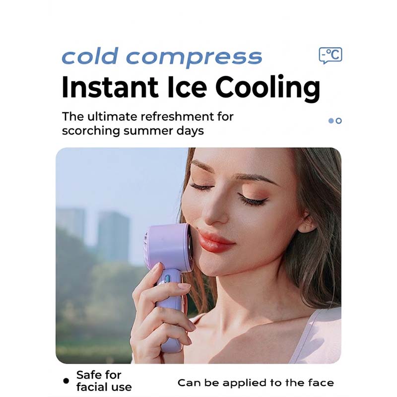 Ventilateur portable pliable avec fonction de refroidissement par glace