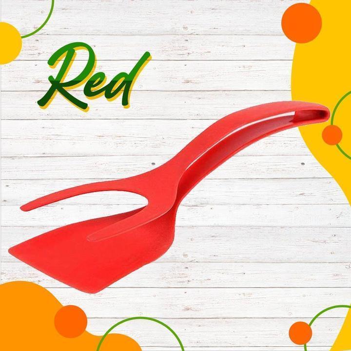 Fini les poêles rayées ! 🔥 Pince et Spatule 2-en-1 | Silicone Souple Antiadhésif et Résistant à la Chaleur