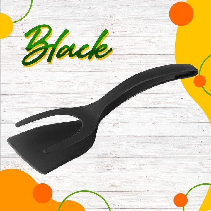 Fini les poêles rayées ! 🔥 Pince et Spatule 2-en-1 | Silicone Souple Antiadhésif et Résistant à la Chaleur