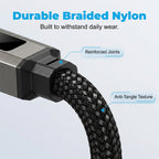 ⚡ Câble de Charge 4 en 1 avec Porte-clés – Affichage Numérique de la Puissance en Temps Réel | Nylon Tressé | Jusqu'à 65W+27W | Multi-appareil | 4 Couleurs | Ultra-Portable 📱🔋