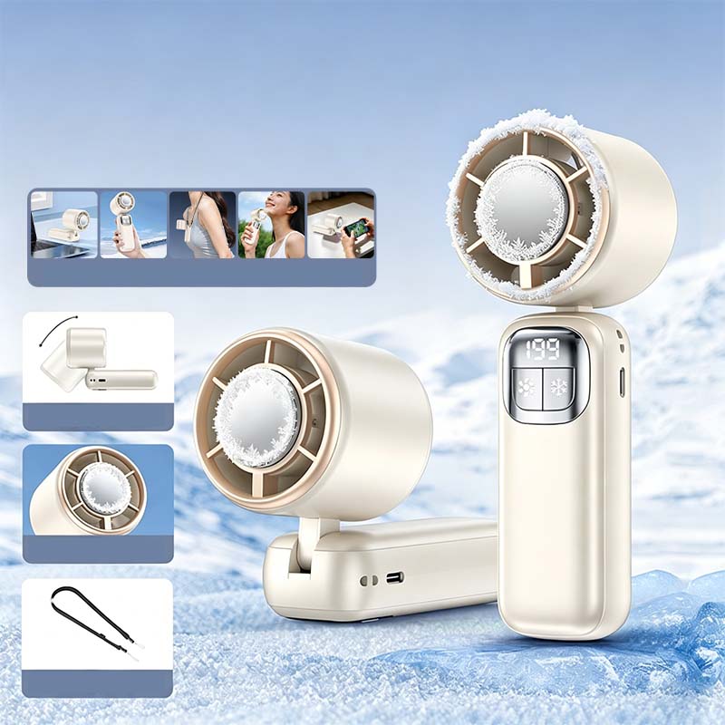 Ventilateur portable pliable avec fonction de refroidissement par glace