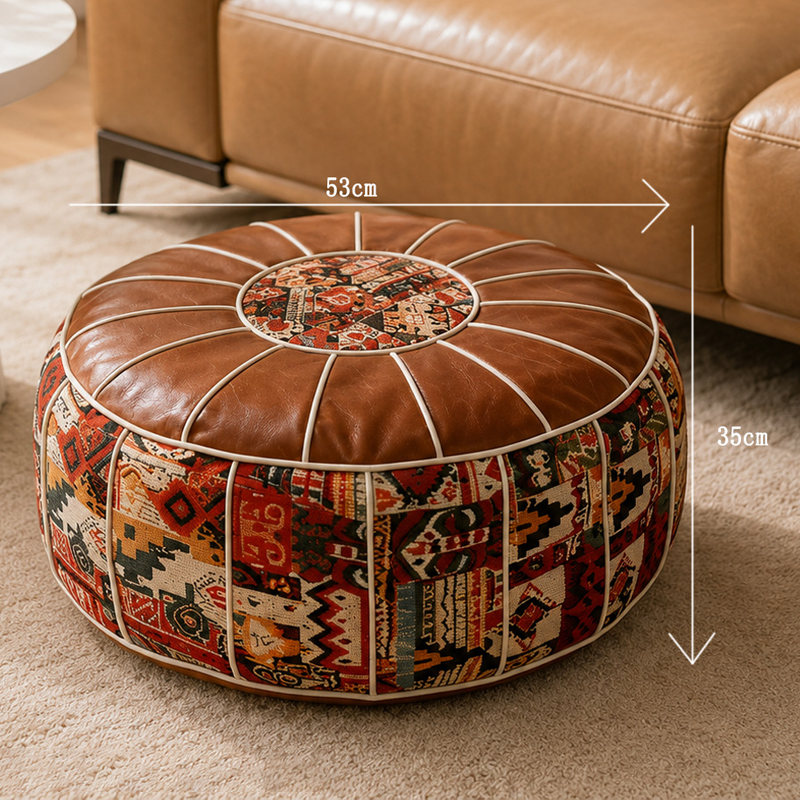🪑 Pouf Coffre à Remplir – Rangez & Asseyez-vous | Siège et Repose-Pieds 2 en 1 | Rangement Caché | Similicuir | Style Bohème | Salon, Chambre & Entrée ✨