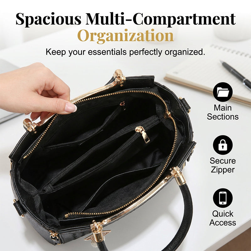 Élégant sac à main pour femme avec poignée supérieure et bandoulière