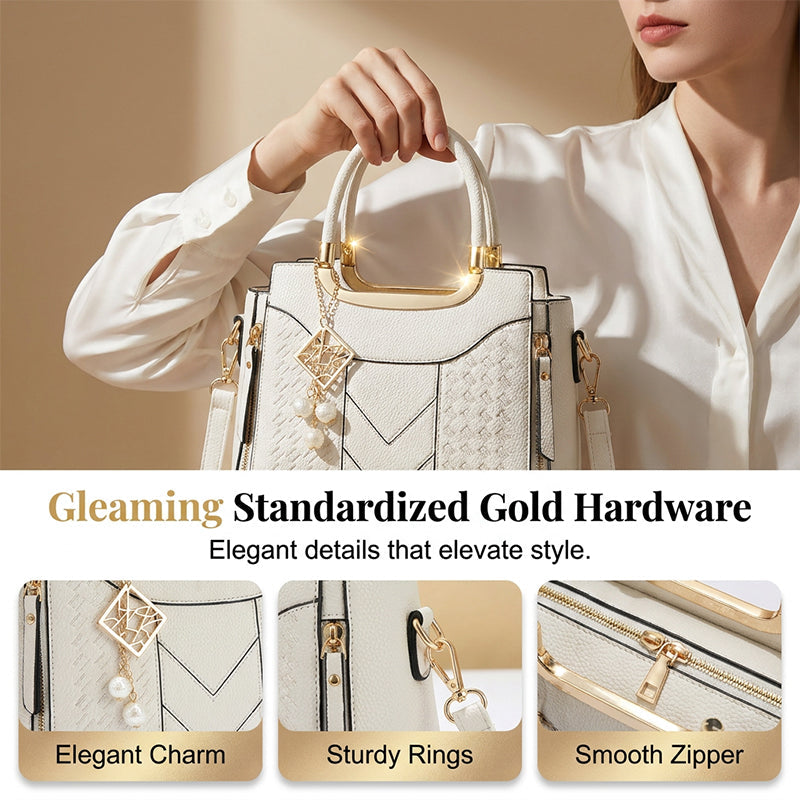 Élégant sac à main pour femme avec poignée supérieure et bandoulière