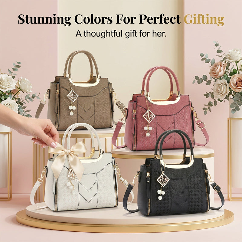 Élégant sac à main pour femme avec poignée supérieure et bandoulière