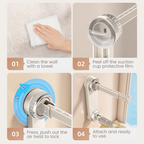 👕Cintre Pliable à Ventouse | Fixation Sans Perçage et Télescopique Gain de Place 🧲 | Idéal pour Salle de Bain, Balcon et Entrée 🏠 | ABS Résistant en 3 Modèles 🛡️