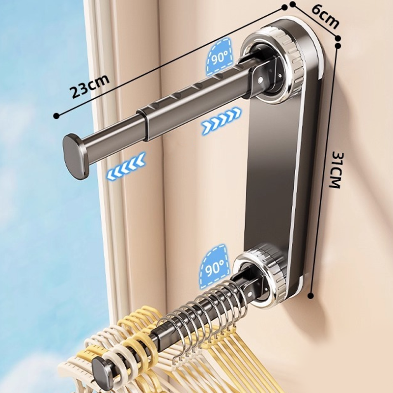 👕Cintre Pliable à Ventouse | Fixation Sans Perçage et Télescopique Gain de Place 🧲 | Idéal pour Salle de Bain, Balcon et Entrée 🏠 | ABS Résistant en 3 Modèles 🛡️