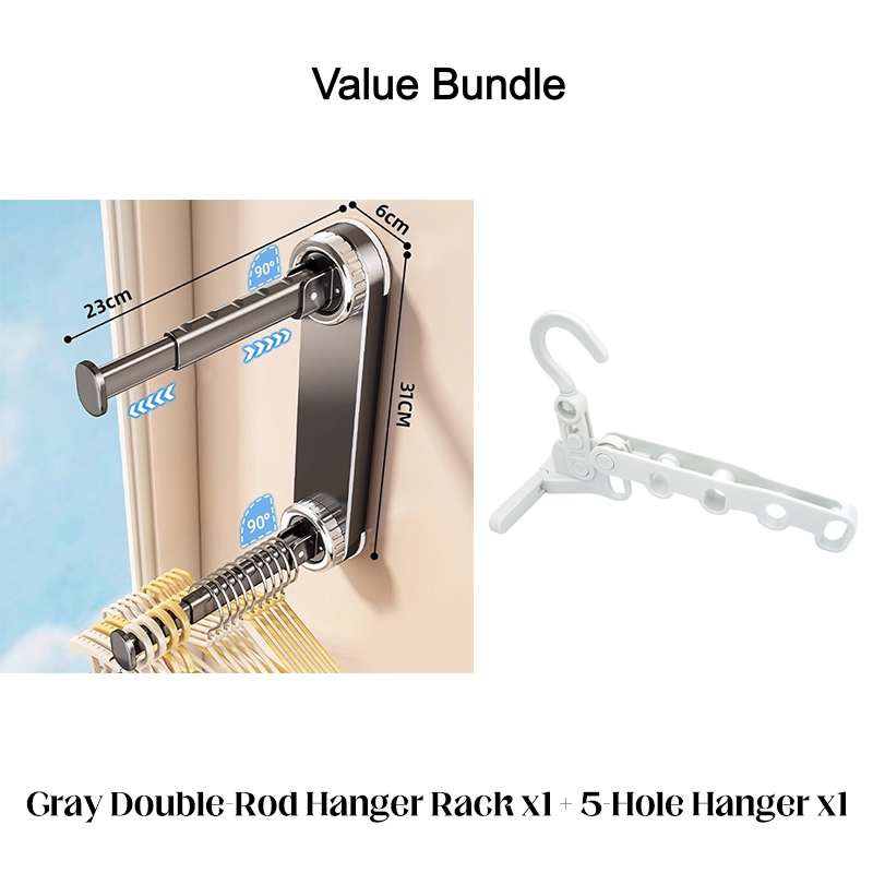 👕Cintre Pliable à Ventouse | Fixation Sans Perçage et Télescopique Gain de Place 🧲 | Idéal pour Salle de Bain, Balcon et Entrée 🏠 | ABS Résistant en 3 Modèles 🛡️
