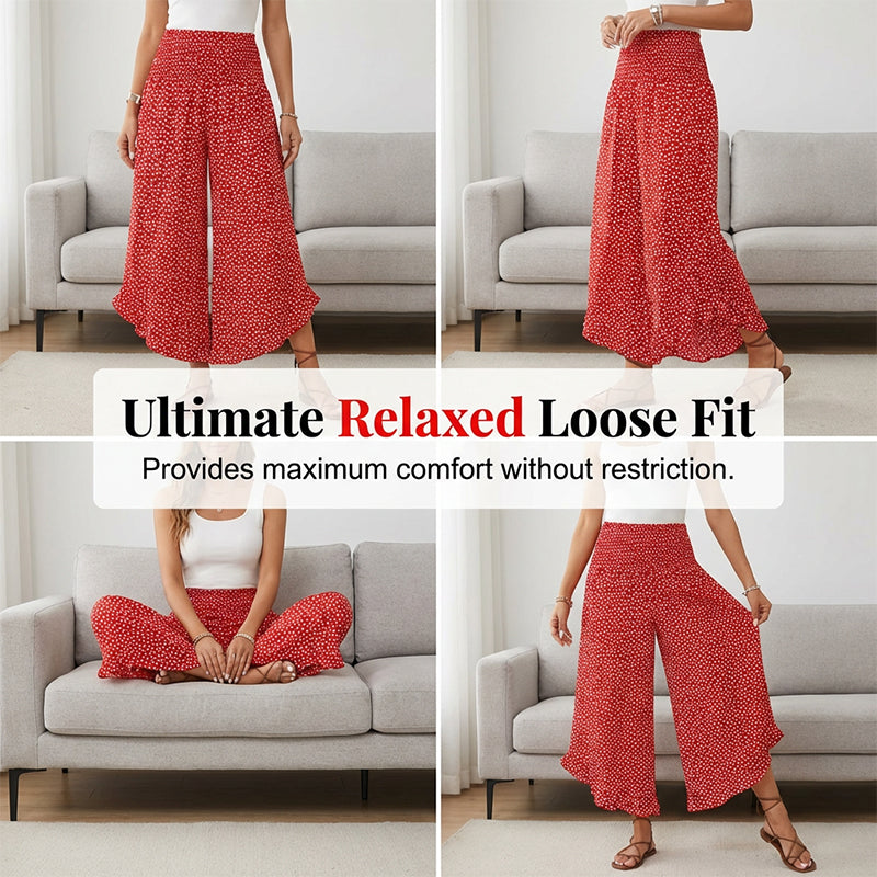 🔥 Aujourd'hui, 50 % DE RÉDUCTION ! Pantalon taille haute pour femme, coupe ample et jambe large : amincissant, confortable et et chic
