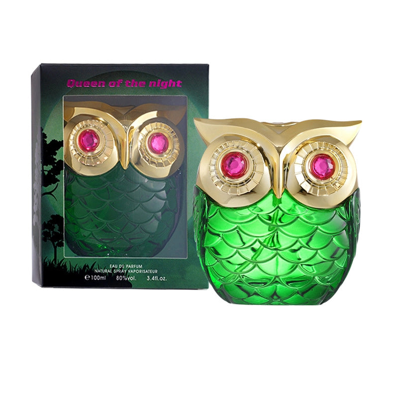 🦉 Eau de Parfum Mystical – Flacon Hibou 🌙💎 - 100ml | Notes de rose, de vanille et de musc | Longue tenue | Verre de qualité supérieure | 2 couleurs | 50% DE RÉDUCTION