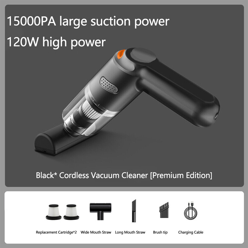 🚗 Aspirateur Voiture Sans Fil 10000Pa 💨✨ - Moteur 120W | Batterie 4000mAh 30min | Filtre HEPA Lavable | Sans Fil 400g | 3 Versions | 50% DE RÉDUCTION