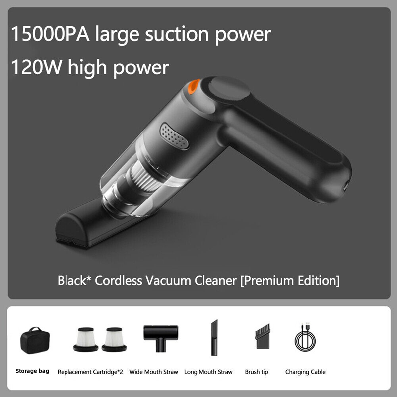 🚗 Aspirateur Voiture Sans Fil 10000Pa 💨✨ - Moteur 120W | Batterie 4000mAh 30min | Filtre HEPA Lavable | Sans Fil 400g | 3 Versions | 50% DE RÉDUCTION