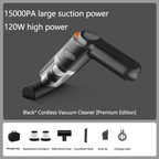🚗 Aspirateur Voiture Sans Fil 10000Pa 💨✨ - Moteur 120W | Batterie 4000mAh 30min | Filtre HEPA Lavable | Sans Fil 400g | 3 Versions | 50% DE RÉDUCTION