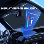 ☀️ Pare-soleil Pliable pour Pare-brise de Voiture – Bloque la Chaleur et les Rayons UV | Maintient l'Habitacle Plus Frais | Avec Housse de Rangement | Tailles M/L 🚗✨