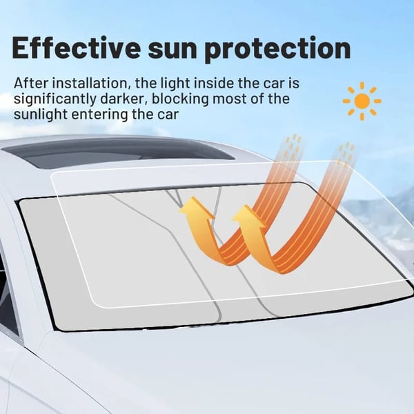 ☀️ Pare-soleil Pliable pour Pare-brise de Voiture – Bloque la Chaleur et les Rayons UV | Maintient l'Habitacle Plus Frais | Avec Housse de Rangement | Tailles M/L 🚗✨