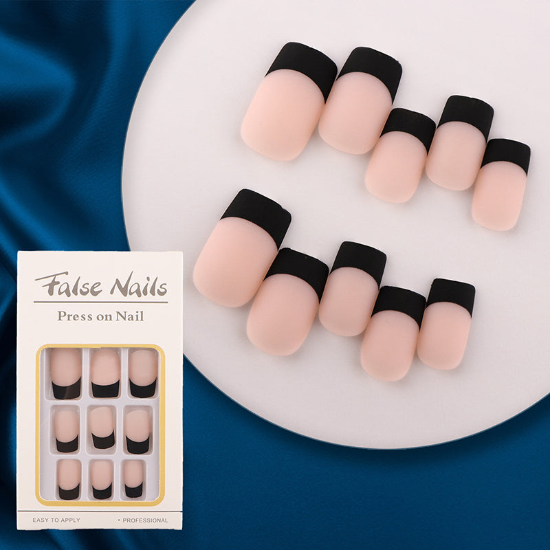 💅 Faux Ongles Adhésifs Colorés | French Multicolore | Forme Carrée Courte | Finition Brillante | Lot de 144 ou 288 Pièces ✨