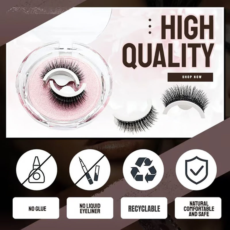 👁️ Faux cils autocollants sans colle | ✨ Pose en 3 secondes et effet naturel | 🔄 Réutilisables et hypoallergéniques | 🌸 Lot de 3 paires en 7 styles