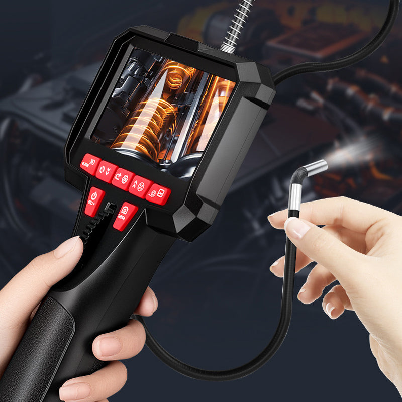 🔧 50 % DE RÉDUCTION DÈS MAINTENANT ! 📹 Endoscope automobile portable 6 mm – Caméra articulée, moniteur HD, éclairage LED et câble semi-rigide pour des inspections de précision ✨