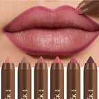 💄 Crayon à Lèvres Mat Longue Tenue | Rouge à Lèvres et Crayon Contour 2 en 1 💋 | Formule Hydratante Anti-Dessèchement 💧 | Pointe Triangulaire de Précision 📐