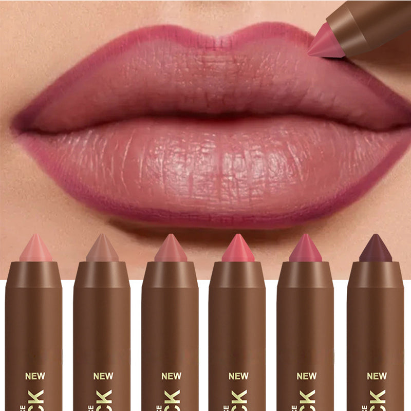 💄 Crayon à Lèvres Mat Longue Tenue | Rouge à Lèvres et Crayon Contour 2 en 1 💋 | Formule Hydratante Anti-Dessèchement 💧 | Pointe Triangulaire de Précision 📐