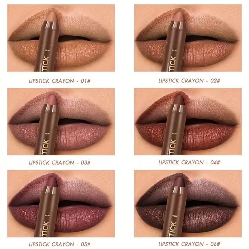 💄 Crayon à Lèvres Mat Longue Tenue | Rouge à Lèvres et Crayon Contour 2 en 1 💋 | Formule Hydratante Anti-Dessèchement 💧 | Pointe Triangulaire de Précision 📐