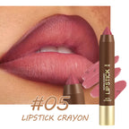 💄 Crayon à Lèvres Mat Longue Tenue | Rouge à Lèvres et Crayon Contour 2 en 1 💋 | Formule Hydratante Anti-Dessèchement 💧 | Pointe Triangulaire de Précision 📐