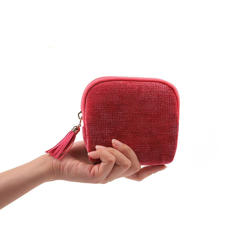 💎✨ Trousse à Bijoux Zippée avec Pompon – Intérieur Multi-Compartiments, Doublure Douce Anti-Rayures, Compacte & Idéale pour les Voyages – 8 Couleurs 🌈