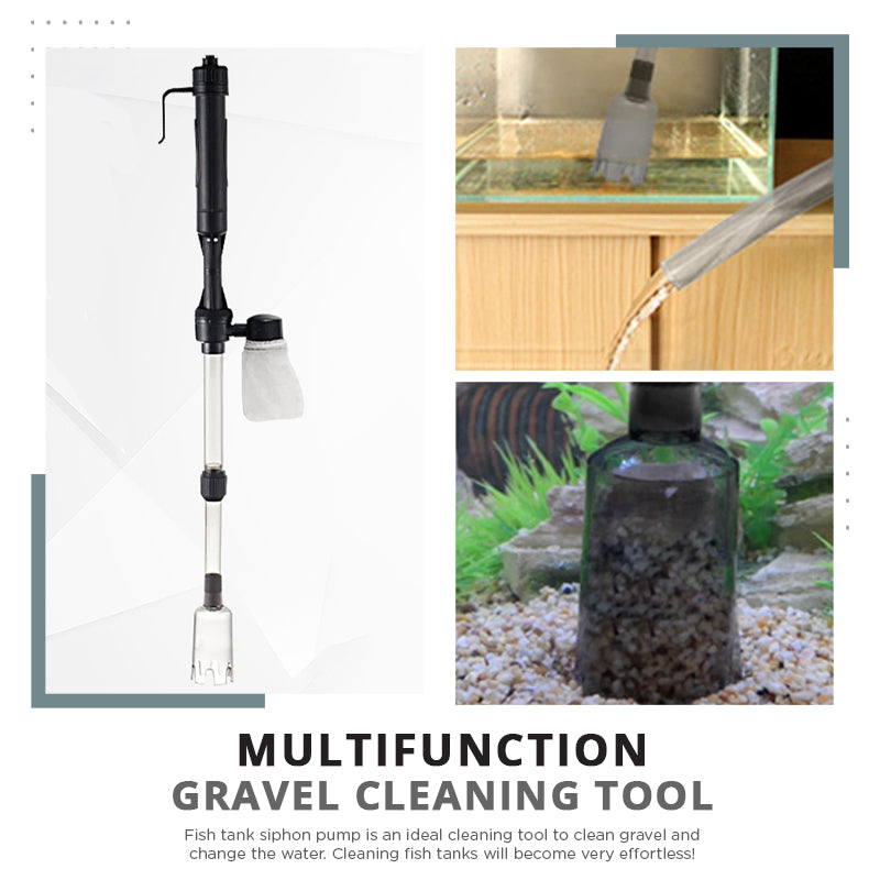 🐠 Nettoyeur électrique de gravier d'aquarium à piles ✨🧹 - Tube réglable 73cm | Sac filtrant | 30 min en continu | Multifonction | Facile à utiliser | 50 % DE RÉDUCTION