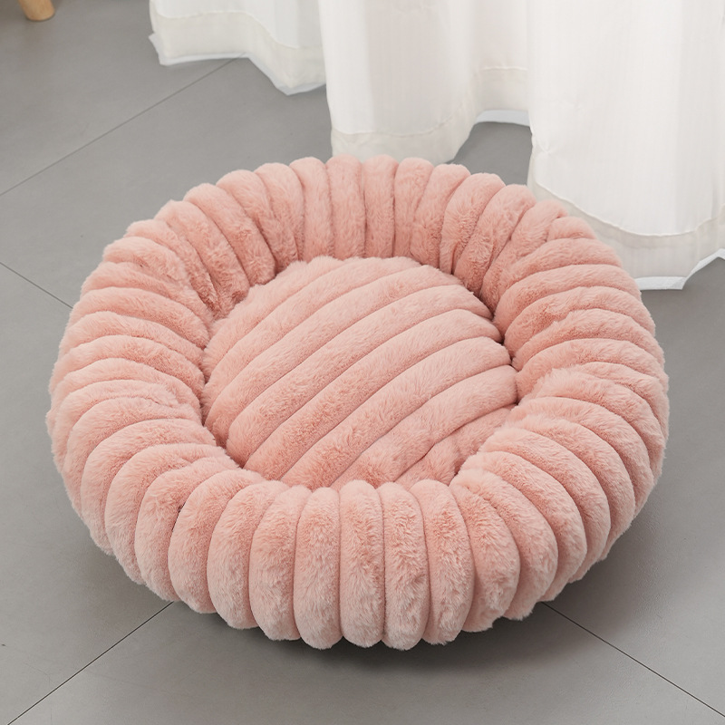 🐾 Panier Rond Ultra-Doux et Apaisant pour Chats et Chiens ✨🛌 - Bord Surélevé | Rembourrage Orthopédique | Peluche Premium | 5 Couleurs | 6 Tailles | 50% DE RÉDUCTION