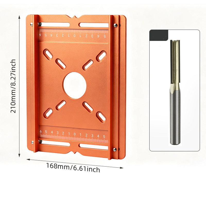 🛠️ Support de Précision pour Rainurage avec Défonceuse | 📏 Coupes Parfaitement Droites et Montage Rapide | 🪚 Idéal pour la Menuiserie et le Bricolage | 🔩 En Alliage d'Aluminium (210x168mm) Compatibilité Universelle