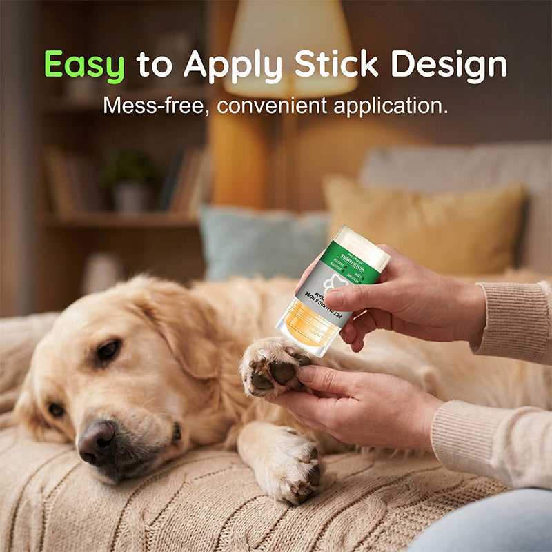 🐾 Baume hydratant en stick pour coussinets et truffe | 💧 Aide à nourrir les zones sèches | 🛡️ Protection toutes saisons | 🐶🐱 Pour chiens et chats | 40 g