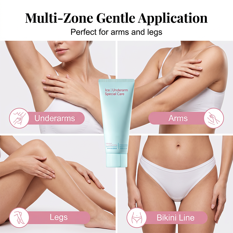 🧊 Crème Dépilatoire Ice Sensation – Formule Rafraîchissante Glacée | Épilation Indolore en 5-10 min | Apaisante pour Peaux Sensibles ❄️🌸