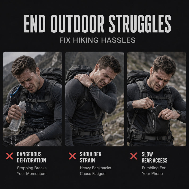 🚴‍♂️🥤✨Gilet Tactique avec Poche Avant, Compatible avec Système d'Hydratation, pour Homme