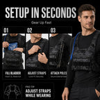 🚴‍♂️🥤✨Gilet Tactique avec Poche Avant, Compatible avec Système d'Hydratation, pour Homme