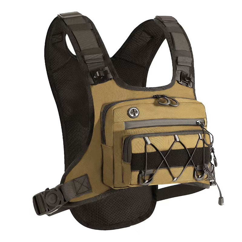 🚴‍♂️🥤✨Gilet Tactique avec Poche Avant, Compatible avec Système d'Hydratation, pour Homme