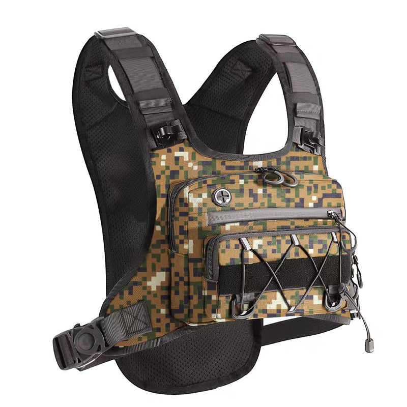 🚴‍♂️🥤✨Gilet Tactique avec Poche Avant, Compatible avec Système d'Hydratation, pour Homme
