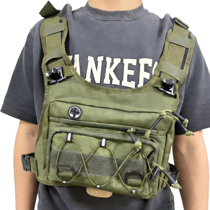 🚴‍♂️🥤✨Gilet Tactique avec Poche Avant, Compatible avec Système d'Hydratation, pour Homme