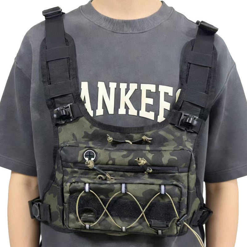 🚴‍♂️🥤✨Gilet Tactique avec Poche Avant, Compatible avec Système d'Hydratation, pour Homme