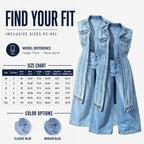 👖 Robe Gilet en Jean Sans Manches avec Fente Haute ✨💎 - Patchwork Avant-Garde | Coton Premium | Ourlet Irrégulier | 2 Couleurs | Tailles S-2XL | 50% DE RÉDUCTION