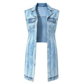 👖 Robe Gilet en Jean Sans Manches avec Fente Haute ✨💎 - Patchwork Avant-Garde | Coton Premium | Ourlet Irrégulier | 2 Couleurs | Tailles S-2XL | 50% DE RÉDUCTION