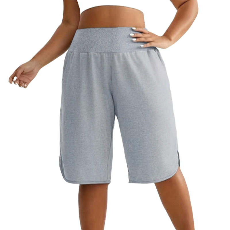 👖✨ Short décontracté femme à jambe large et longueur genou – Taille haute, Tissu respirant doux, 5 couleurs – Grandes tailles XL-4XL (EU 46-52) ☀️