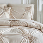 📢📢50% de réduction !! ⏰🎁 Parure de lit élégante avec motif plissé raffiné : confort raffiné pour votre chambre à coucher🛏️✨